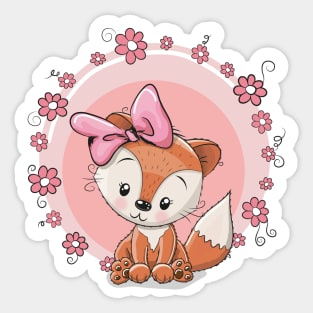 Cute Little Fox Sticker